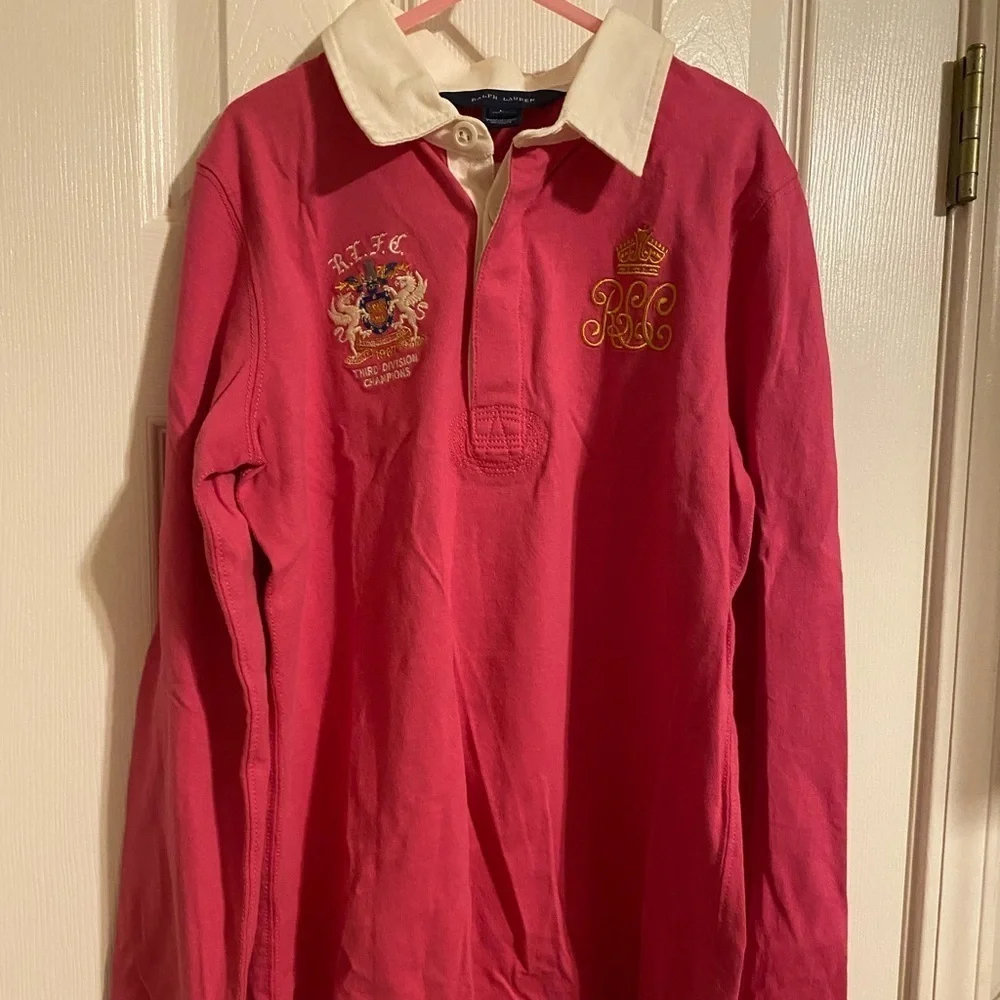 Pink Ralph Lauren Rugby Shirt